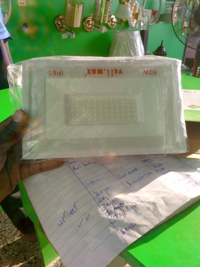 Flood Light 50W White Body — Kislights Uganda