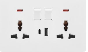 Socket Usb Grey — Kislights Uganda