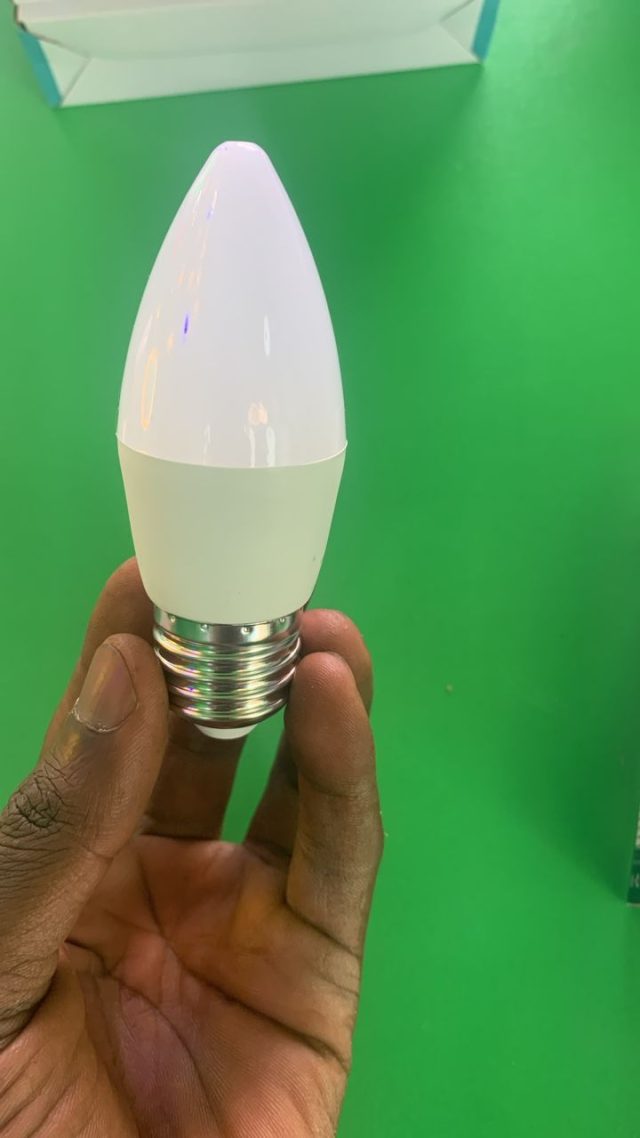 Candle Bulb 7W Plastic Warm — Kislights Uganda