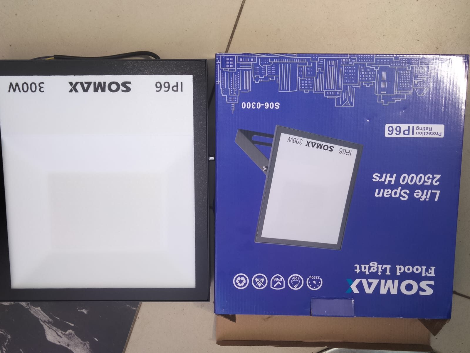 Flood Light Ac 200W White Bk Body — Kislights Uganda