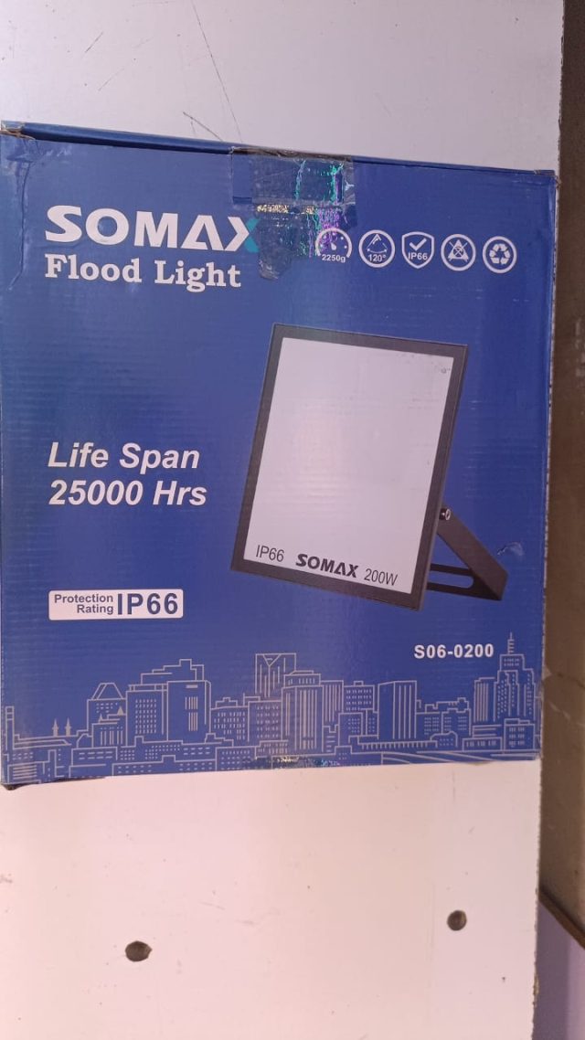 Flood Light Ac 200W White Bk Body — Kislights Uganda