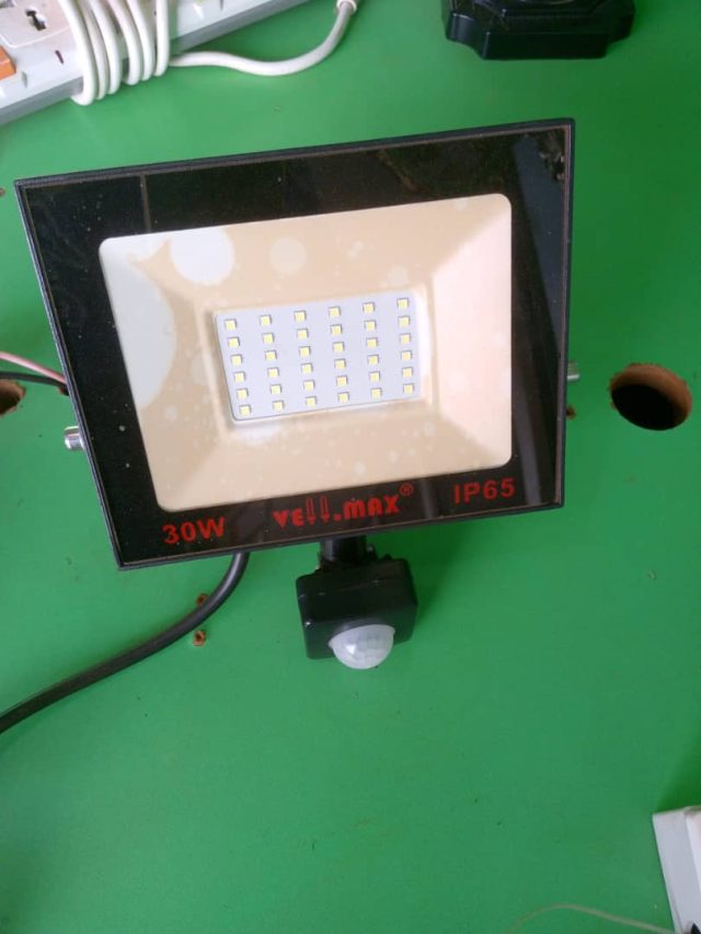 Flood Lights Velomax 30W Motion Sensor — Kislights Uganda